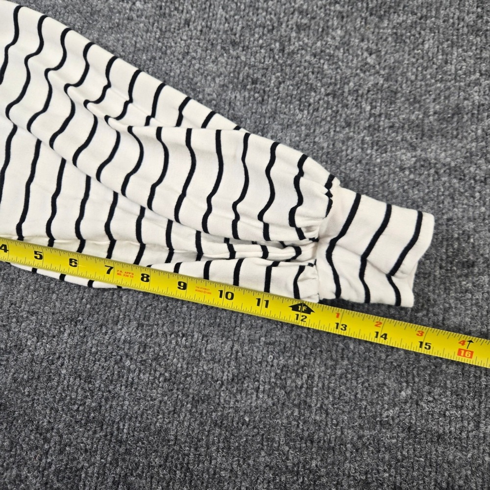 Cabi Top Womens Small White Black Striped V-Neck Drawstring 5746 - Picture 6 of 8